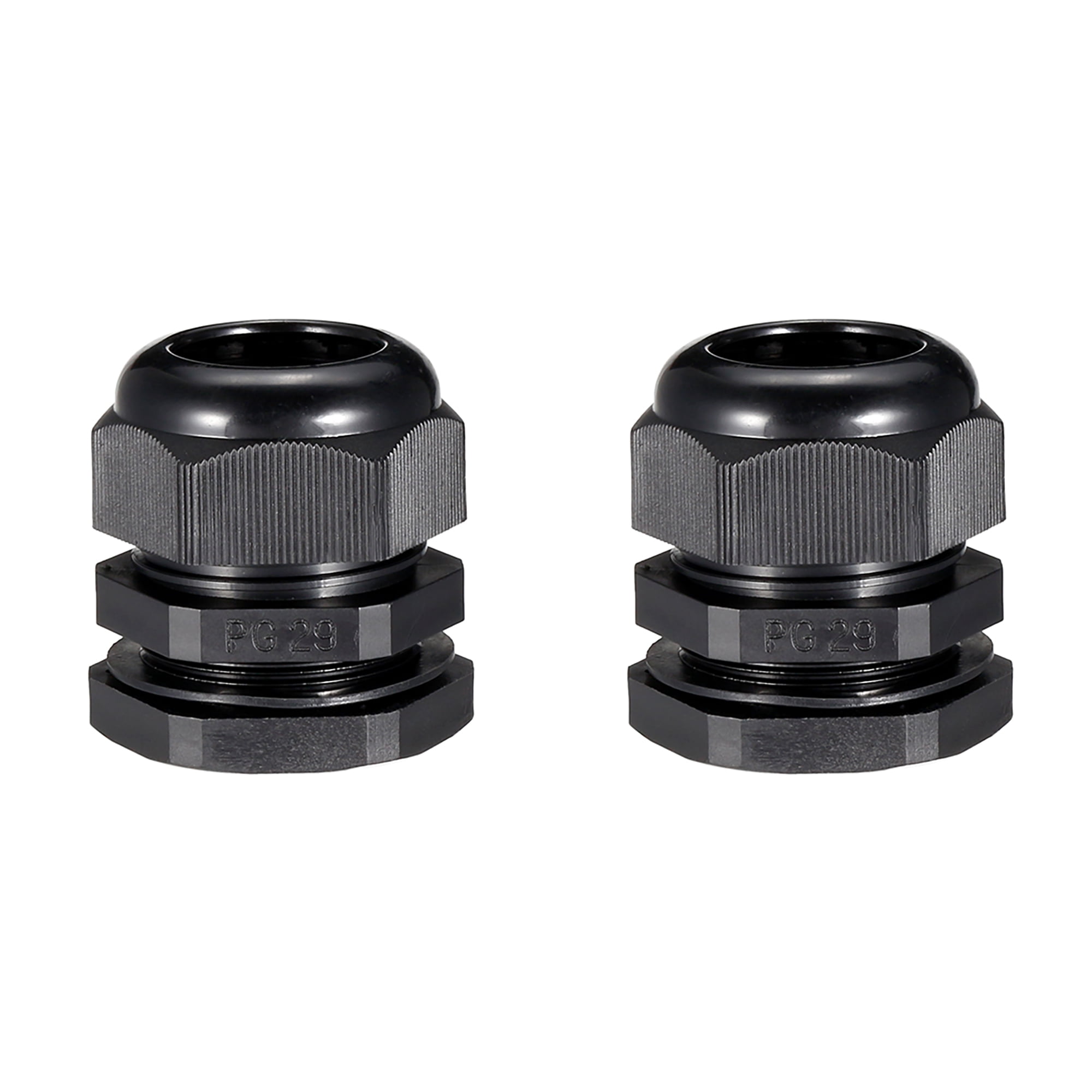 uxcell M20x1.5 Cable Gland 6mm-12mm Wire Hole Waterproof Nylon Joint Adjustable Locknut with Washer Black 20pcs