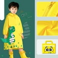 thumbnail image 2 of Cnbwig Toddler Rain Jacket Girls Raincoat Dinosaur Printed Boys Raincoat Lightweight Hooded Rain Wear for Outdoor Activities Pullover Loose Kids Rain Jacket,Toddler Boys Raincoat B Yellow 5-7 T, 2 of 3