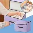 thumbnail image 2 of Panxico Boîte de Rangement Textile Maison Pliable pour Vêtements et Objets Divers avec Couvercle, 2 of 6
