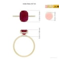 thumbnail image 5 of ANGARA Natural Thin Shank Cushion 2.1 ct Ruby Ring with Diamond Accents in 14K Yellow Gold for Women (Size-9x7mm) | July Birthstone, Birthday, Anniversary, Jewelry Gift for Women | Natural Ruby Ring, 5 of 10