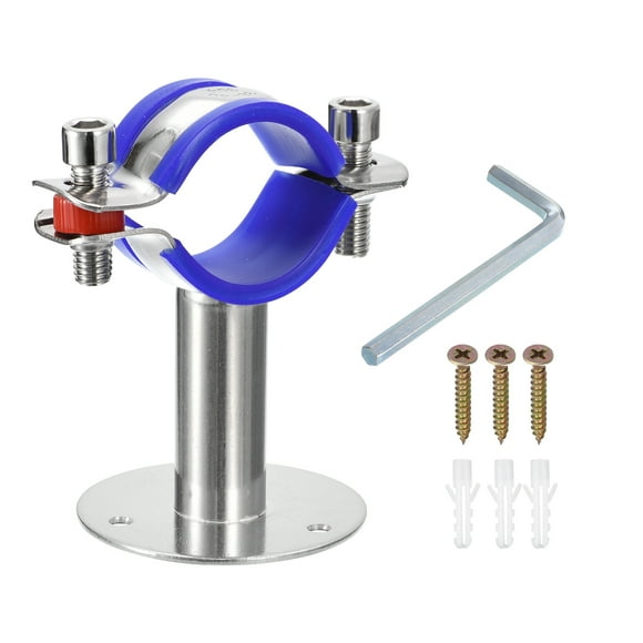 Unique Bargains Pipe Supports Adjustable Pipe Bracket Clamp Pipe Strap for 38-40mm Pipe