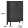 thumbnail image 3 of Seizeen Metal Storage Cabinet for Tool Garage Home Improvement, Storage Cabinet with Doors and Shelves Adjustable, Black, 3 of 12