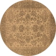 thumbnail image 1 of Ahgly Company Indoor Round Oriental Brown Industrial Area Rugs, 4' Round, 1 of 4