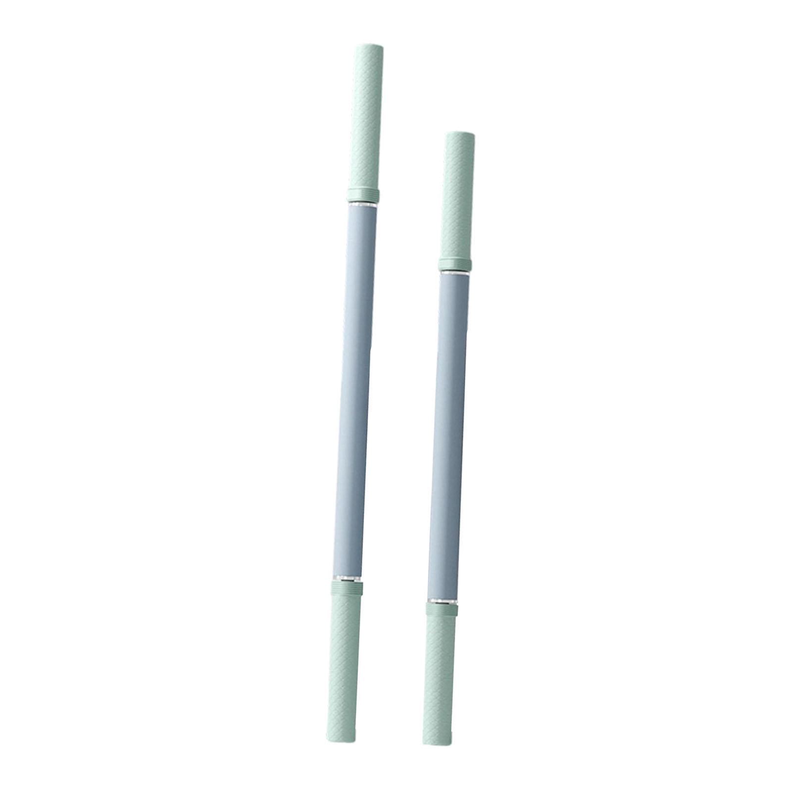 Baoblaze 2 Pieces Massage Roller Stick Comfortable Multipurpose Yoga Stretching Tool Body silver