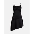 thumbnail image 4 of Madden NYC Women’s Lace Trim Satin Slip Dress with Asymmetrical Hem, Sizes XXS-XXL, 4 of 4