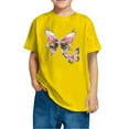 thumbnail image 3 of Frwgonr Toddler Boys Girls Shirts Yellow Cute Printed Tshirt Kids Holiday Vacation Trip Tee Tops 3-10 Years, 3 of 3