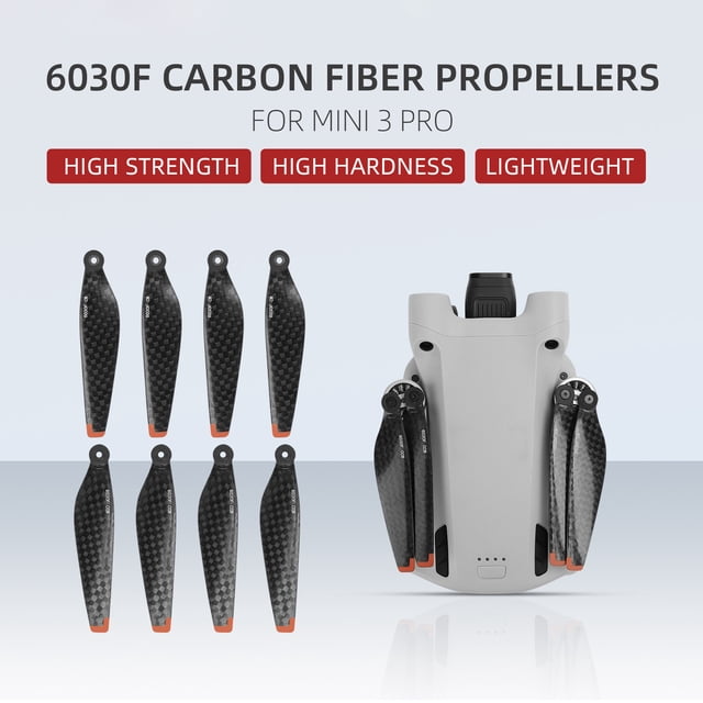 Aspa Del Ventilador Kits de cuchillas de hélice de piezas de repuesto de ventiladores de ala de Dron de fibra de carbono para Dji Mini 3 Pro