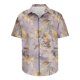 thumbnail image 3 of Camisas de Manga Corta de los Hombres Casual Hoja Impresión Solapa Superior, Mezcla de Poliéster/Spandex de la Moda para la Fiesta Y la Playa, 3 of 5
