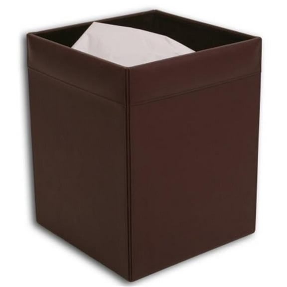 Leather Square Waste Basket