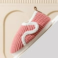 thumbnail image 6 of HNMKIU Fashion Cute Autumn and Winter Boys and Girls Slippers Flat Bottom Lightweight Soft and Comfortable Warm Solid Color Cartoon Animal Indoor Slippers Watermelon Red,3.5-4 Years, 6 of 7
