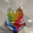 thumbnail image 2 of 5-14 Years Girls Gymnastics Leotards Bronzing Dance Sleeveless/Long Sleeve Dancewear Kids Leotards Athletic Ballet Dress, 2 of 5