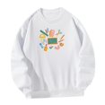 thumbnail image 4 of Sudadera de mujer con corte holgado y hombros caídos, estampado gráfico , manga larga, de gran tamaño, para vacaciones, uso diario, deportes de SG, 4 of 10