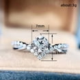 thumbnail image 2 of K-KED Fashion 925 Silver Filled Ring Cubic Zircon Women Wedding Delicate Jewelry Ring Sz 6-10-6, 2 of 6