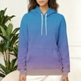 thumbnail image 2 of Hooded Fuzzy Jackets for Women, Long Sleeve Button down Hoodies, Open Front Knitted Jackets, 2 of 7