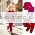 thumbnail image 4 of Ymyiu Baby Girl Clothes Girls Clothes Fall Winter Toddler Outfits Sweatshirt + Sweatpants 2 Piece Set 2-3 Years(Hot Pink, 2-3 Years), 4 of 8