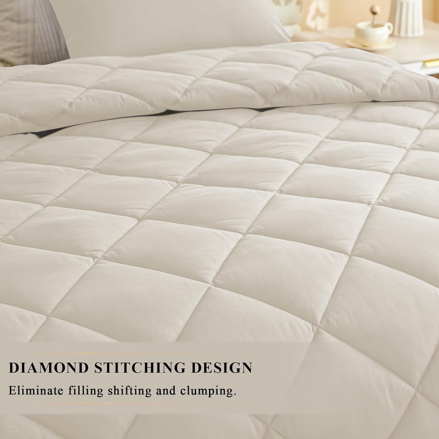 128x120 Oversized King Comforter, Extra Large King Size Comforter Oversized, All Season Soft Lightweight Quilt Down Alternative Duvet Insert with 8 Corner Tabs(128x120, Grey)