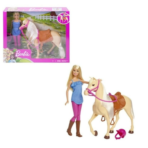 Muñeca Barbie con Caballo