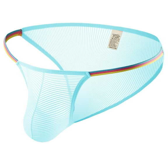 Mens Underwear Men Casual Fashion Solid Sexy Cutout Open File Ice Silk Briefs