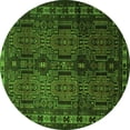thumbnail image 1 of Ahgly Company Indoor Round Southwestern Green Country Area Rugs, 3' Round, 1 of 1