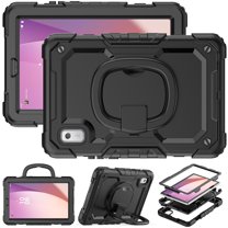 For Lenovo Tab M9 9.0 Inch 2023 TB-310XU/TB-310FU, 360 Rotating Shockproof Cover with Stand, Handle, Shoulder Strap, Black