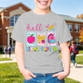 thumbnail image 2 of WERYOUNG Kids Back To School T Shirts Cute Cartoon Printed Crewneck Short Sleeve Tees First Day Of School Shirt For Girls Stylish Tops 7-8 Years, 2 of 7
