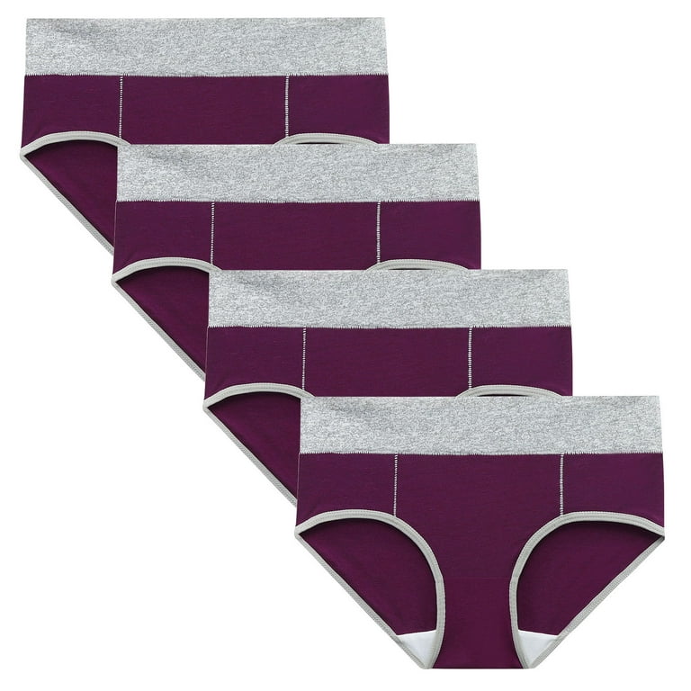 Pimfylm Cotton Thongs For Women Women's Beautifully Confident Light Leak  Dark Purple Large