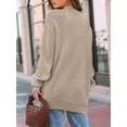 thumbnail image 3 of Womens Oversized Cardigan Soft Knit Cardigan Sweater with Pockets Khaki S, 3 of 4