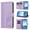 Light purple, variant on Case for BLU View Speed 5G Shockproof PU Leather Case with 9 Card Slots Kickstand Magnetic Flip Wallet Protective Phone Cover, Blue