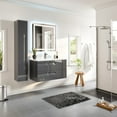 thumbnail image 3 of Eviva Joy 39"W x 18"D Gray Wall-mounted Bathroom Vanity with White Porcelain Integrated Sink Top, 3 of 7