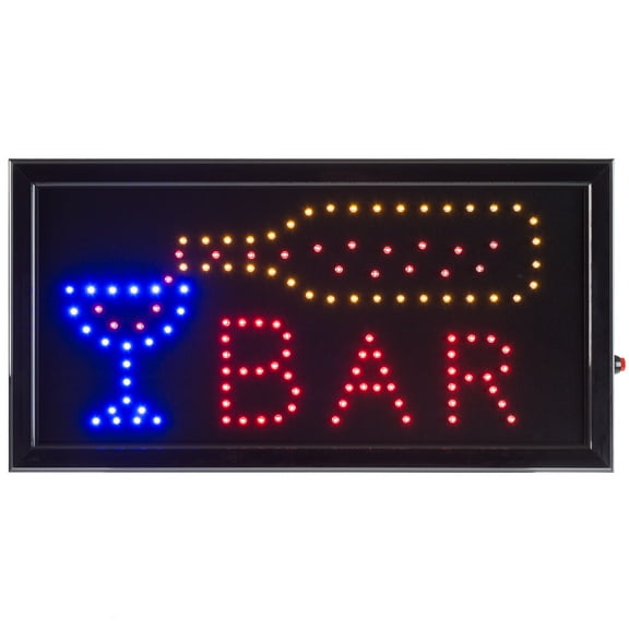 Lavish Home LED Bar Sign Decor for Homes and Businesses (Red, Blue, Yellow)