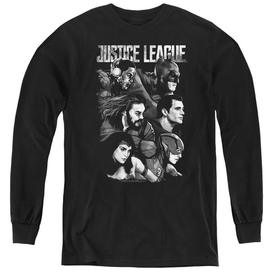 Justice League Movie - Pushing Forward - Youth Long Sleeve Shirt - Large