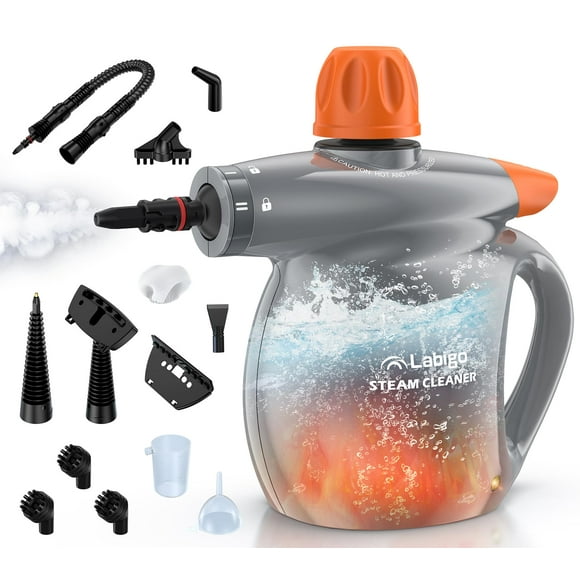 Limpiador a vapor LABIGO, 13 unidades, portátil, 350 ml, 1050 W, gris