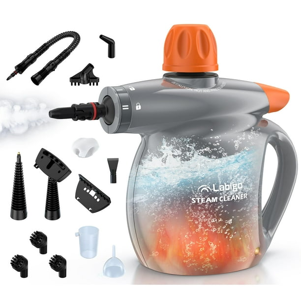 Limpiador a vapor LABIGO, 13 unidades, portátil, 350 ml, 1050 W, gris
