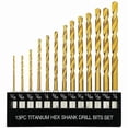 thumbnail image 1 of Titanium Hex Drill Bit Set 135 Degree Tip HSS Impact Drill Bit Set, 1 of 5