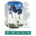 thumbnail image 2 of Zebra Grassland Tie Up Curtains for Windows 63 Inch Length Balloon Curtains Kitchen Adjustable Balloon Window Shade Blue Wildflowers Sky Natural Scenery Tie Up Valance Bathroom Curtain Window 46"x63", 2 of 6