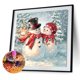 thumbnail image 2 of Pintura de diamantes Wdftyju 30x30cm 5D DIY taladro redondo completo Navidad muñeco de nieve decoración, 2 of 9