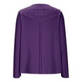 thumbnail image 6 of Casual Tops for Women Long Sleeve Basic T Shirts Patch Back Loose Round Neck Pullover Womens Going Out Top, Purple, XL, 6 of 7