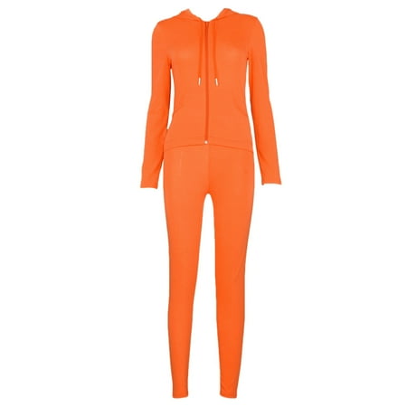 

Women 2Pcs Solid Tracksuit Long Sleeve Zipper Hoodies for Jacket Skinny Leggings