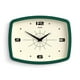 thumbnail image 1 of Reloj de pared JONES CLOCKS® Movie Retro 25,5 x 19,5 cm, color verde oscuro, 1 of 7