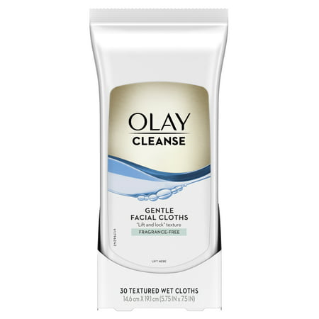 Olay Cleanse Gentle Facial Cloths, Fragrance Free, 30