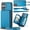 Blue, variant on Dteck Crossbody Wallet Case for iPhone 17, RFID Blocking PU Leather Zipper Handbag Purse Flip Cover, Kickstand Folio Case with Card Slots Wrist Strap Lanyard,Coffee