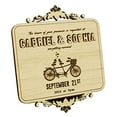 thumbnail image 2 of Custom Engraved Wood Magnet Personalized Gift 30 Rustic Wedding Save the Date Wooden Magnet, 2 of 3
