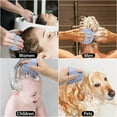 thumbnail image 5 of Silicone Hair Scalp Massager Shampoo Brush Scalp Scrubber Hair Washing Brush Exfoliating Brush Head Scrubber for Shower - Blue, 5 of 5