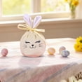 thumbnail image 6 of Mecorevxz Easter Cute Bunny Gift Bags with Drawstring 5.5 x 4.3 Inch Rabbit Ear Velvet Easter Bags Easter Candy Pouches Easter Eggs Hunt Basket Party Supplies(Yellow), 6 of 7