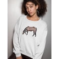thumbnail image 2 of Equine With Horn Sweatshirt Women -Image by Shutterstock, Female Medium, 2 of 4