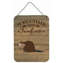 Carolines Treasures Eurasian Beaver Welcome Door Hanging Prints wall-decor, Multicolor
