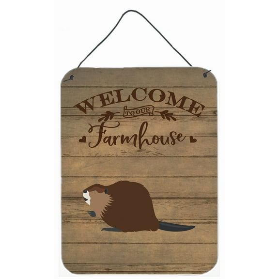 Carolines Treasures Eurasian Beaver Welcome Door Hanging Prints wall-decor, Multicolor