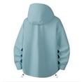 thumbnail image 4 of Brondbend Waterproof Rain Jacket Mens Sports Multi-bag Long Sleeve Mountaineering Hooded Casual Outwear Jackets Loose Fit Fall Winter Outdoor Hiking Workout,Light Blue, 4 of 4