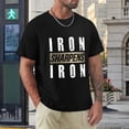 thumbnail image 4 of Iron Sharpens Iron Dandy Men's Cotton Short Sleeve HD Print Tee for Casual T-Shirt Crew Neck Top Black XL, 4 of 7