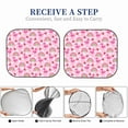 thumbnail image 6 of Daiia Cute Flamingo 2PCS Car Windshield Sun Shade, Foldable Sun Shield for Car Front Window, Auto Sun Blocker Visor Protector Universal for Truck SUV Pickup-Medium, 6 of 7